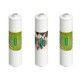 Pack of 3 cartridges to compact osmosis equipment ( domestic ), two body